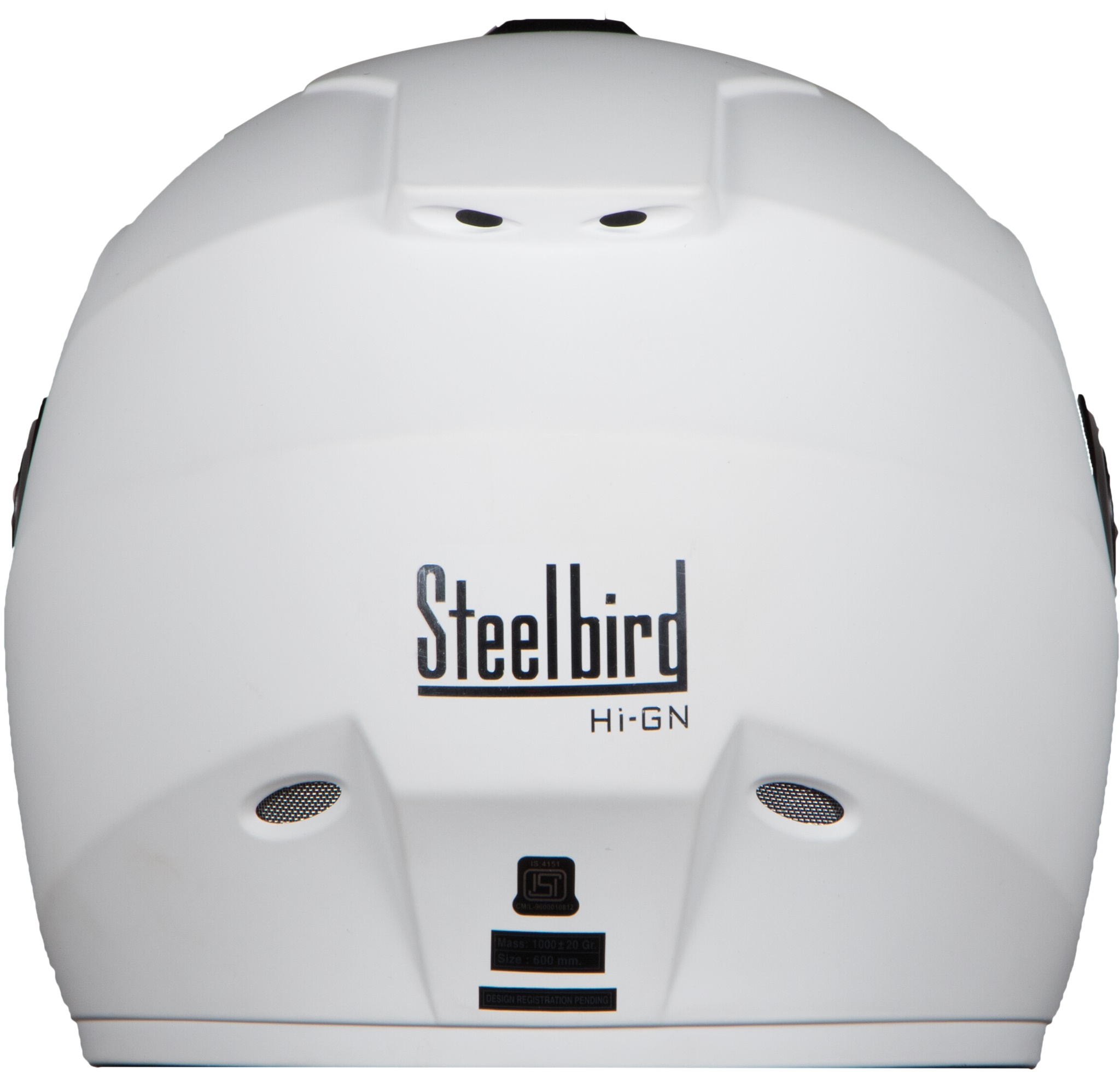 Steelbird HI-GN Men Vision Painted Matt White ( Fitted With Clear Visor Extra Smoke Visor Free)